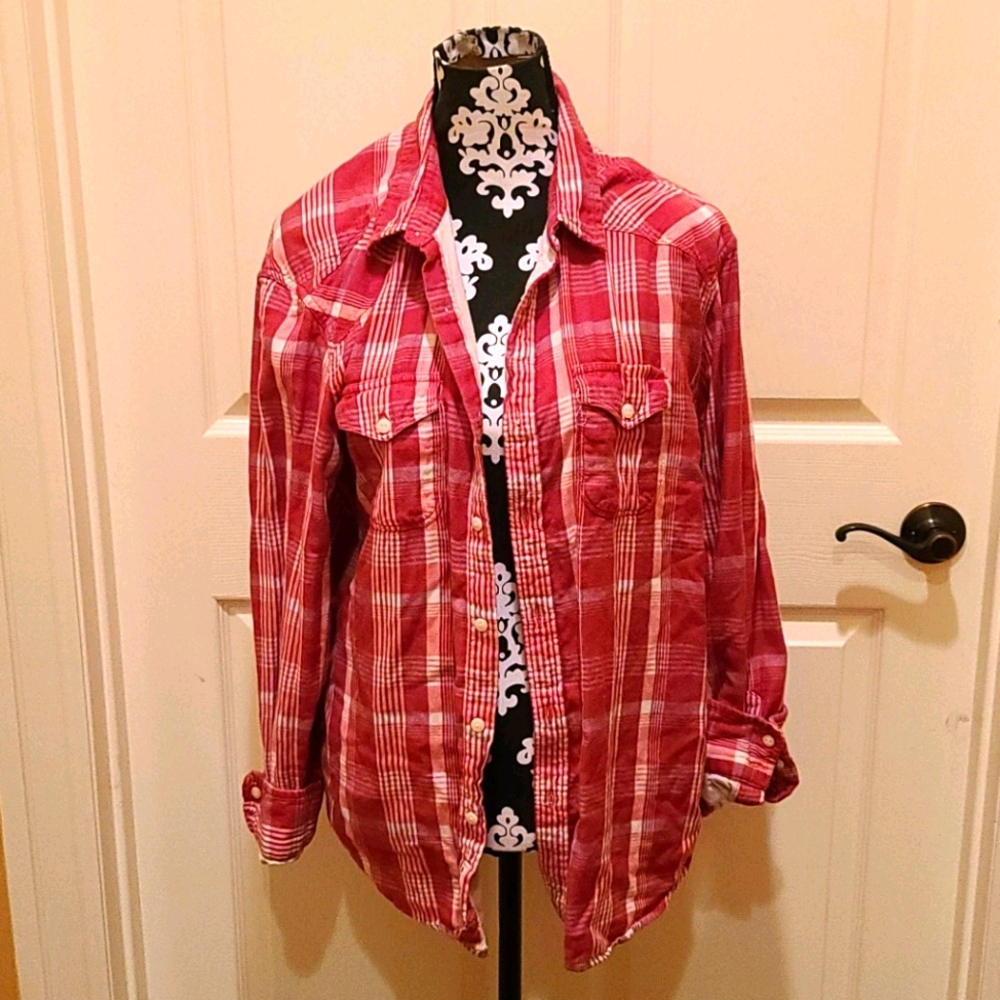 Red Plaid Button Down